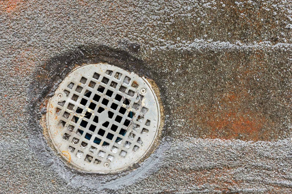 Floor drain cleaning