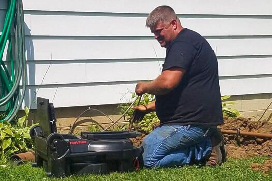 Sewer line camera inspection